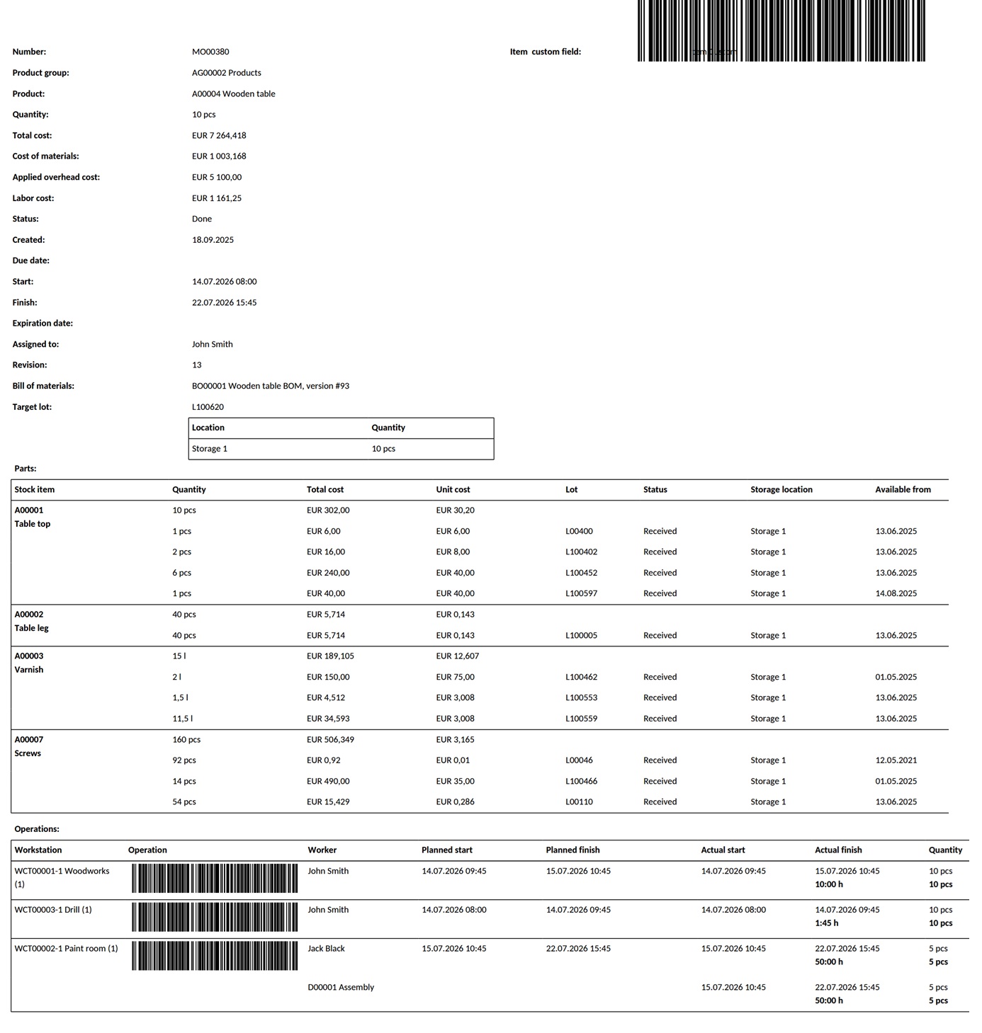 batch record example