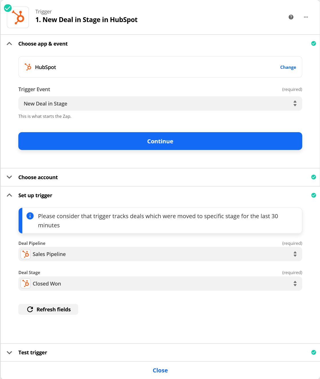 Find deal in HubSpot