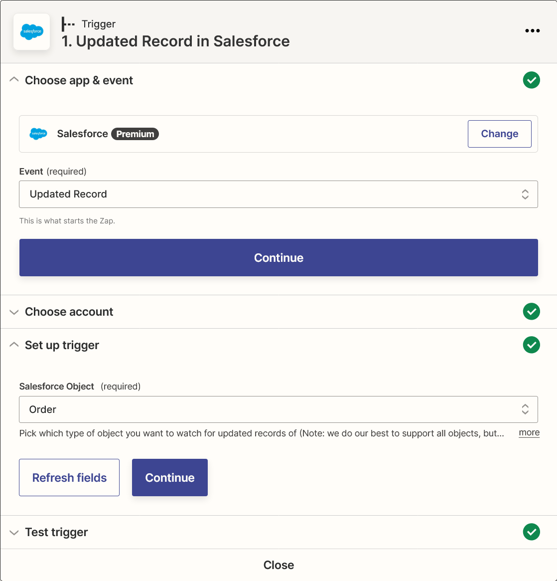 Find order in Salesforce