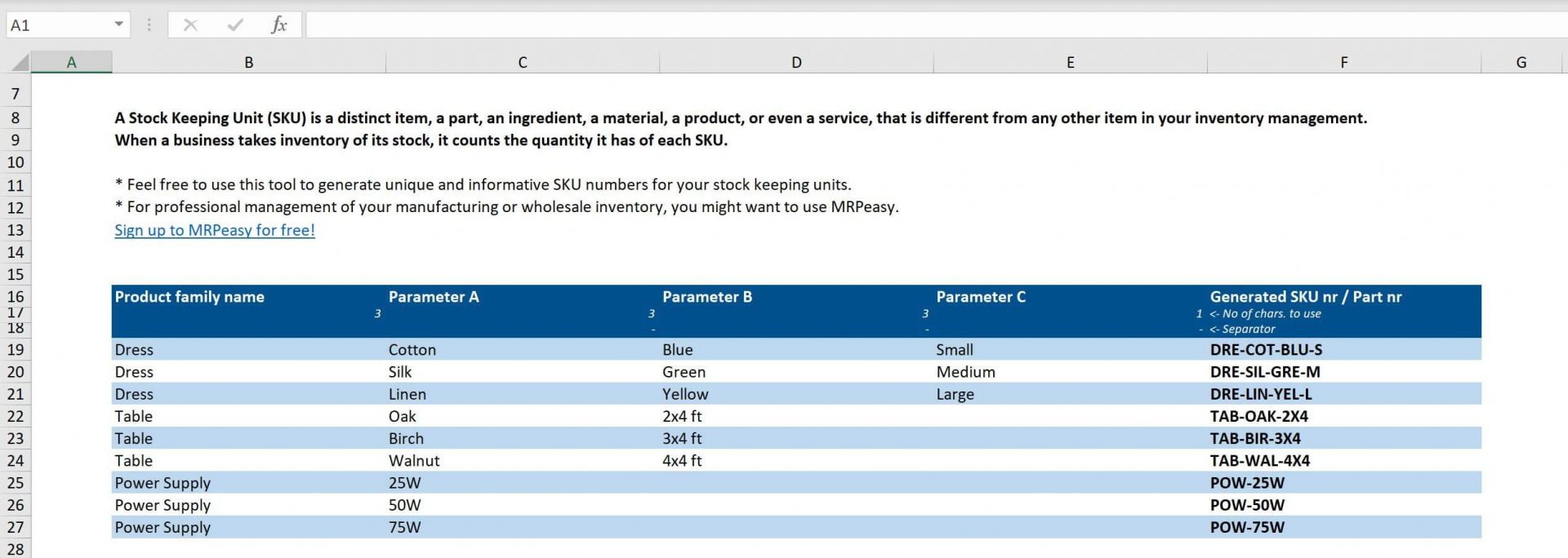 sku number generator