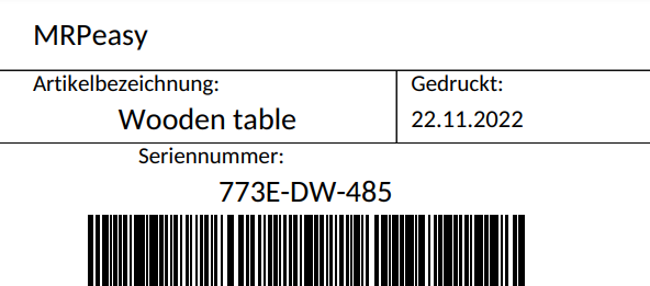 serial number_MRPeasy_German