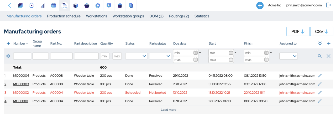 Lean Manufacturing Software