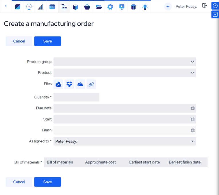 mrp system_create mo2