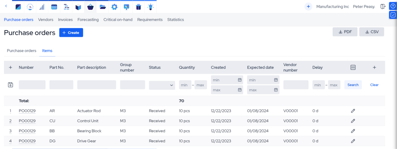 vendor management software_purchase orders