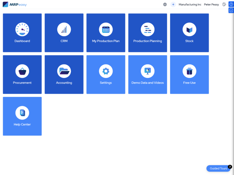 Barcode Inventory Software - Start page